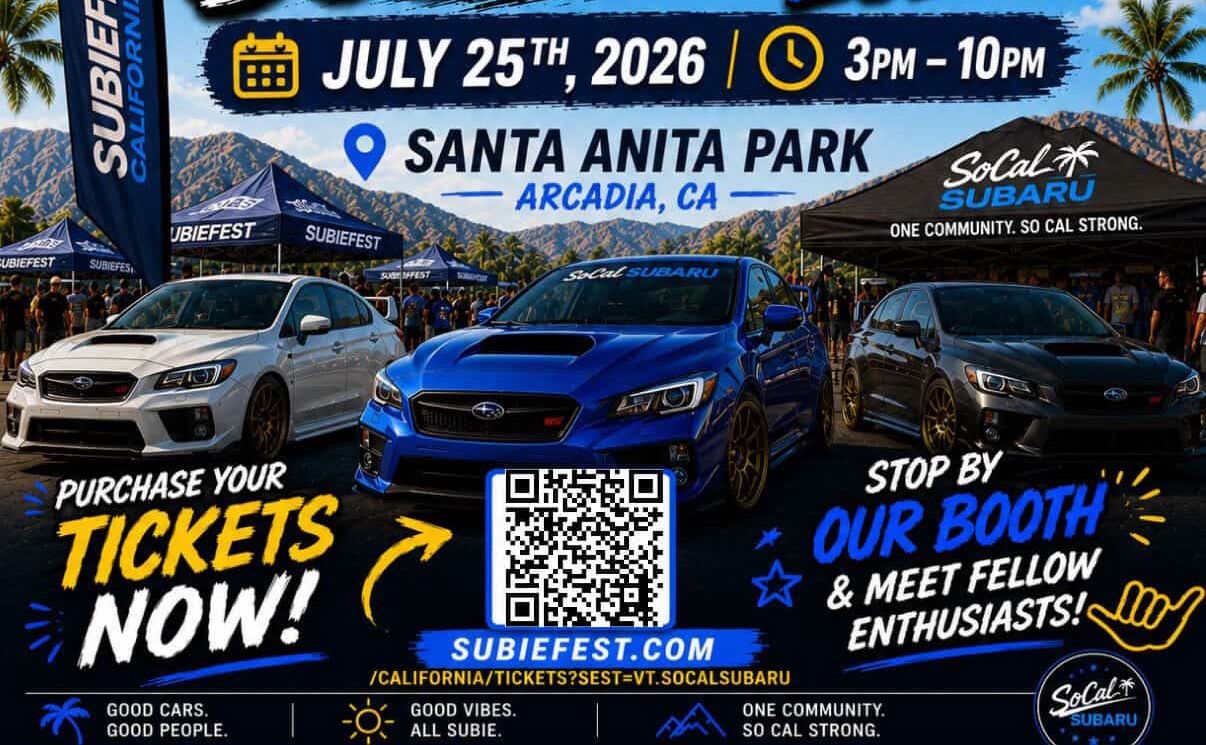 Subiefest Enthusiast Festival partial flyer July 2026